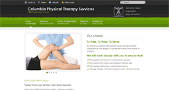 Desktop Screenshot of columbiaphysicaltherapy.com